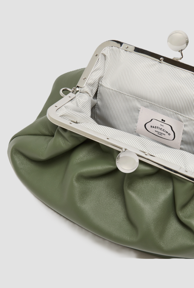 Borsa Pasticcino medium donna verde salvia 