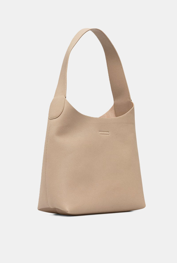 Borsa hobo-tote donna beige 