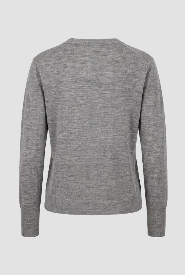 Cardigan a V donna grigio 