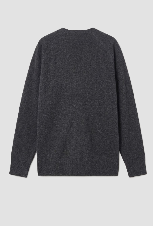 Cardigan misto lana e cashmere donna antracite 