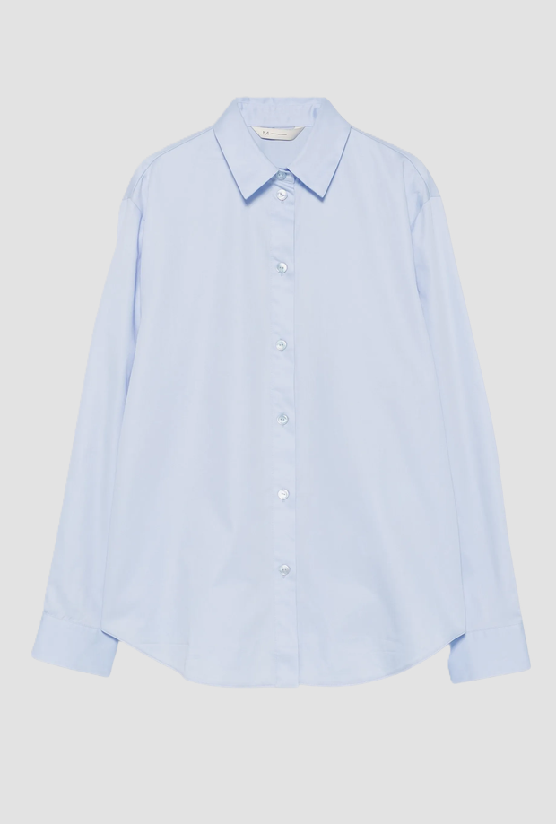 Camicia regular fit donna azzurro cielo 