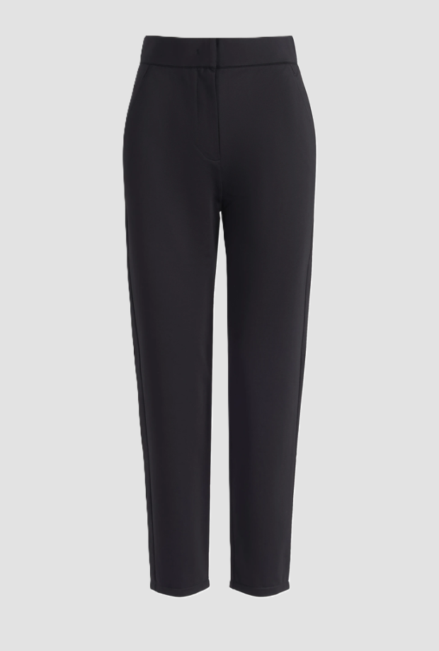 Pantalone vita alta donna nero 