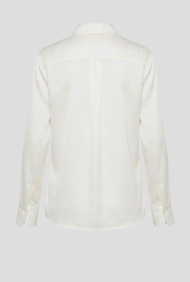 Camicia in seta donna bianco 