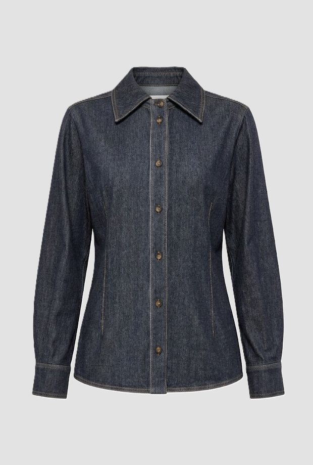 Camicia in denim donna blu 