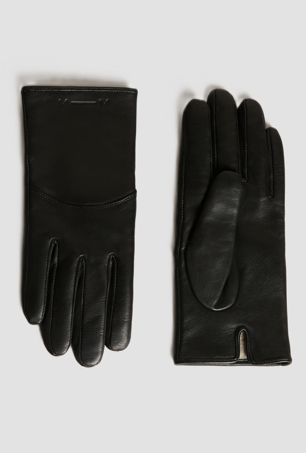 Guanti in pelle donna nero 