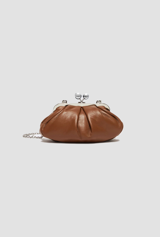 Borsa Pasticcino in montone donna cuoio 