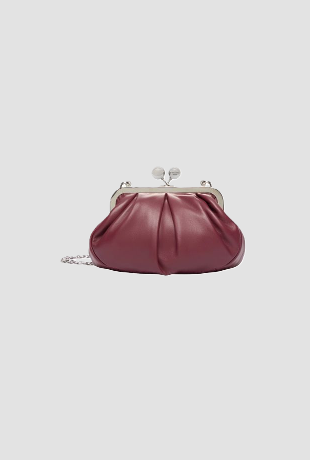 Borsa Pasticcino small in montone donna rubino 