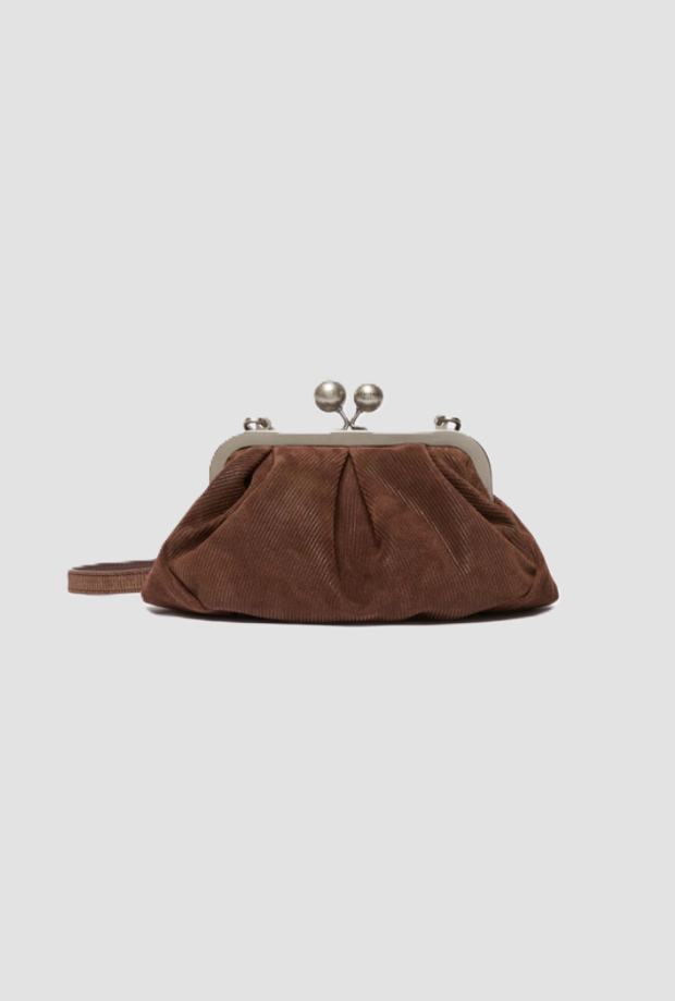 Borsa Pasticcino small in velluto donna cioccolato 