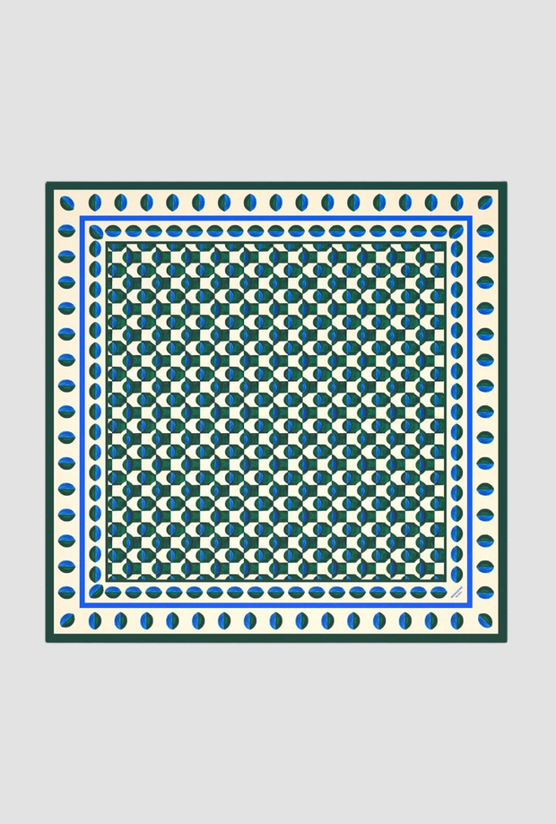 Foulard in seta donna verde scuro 