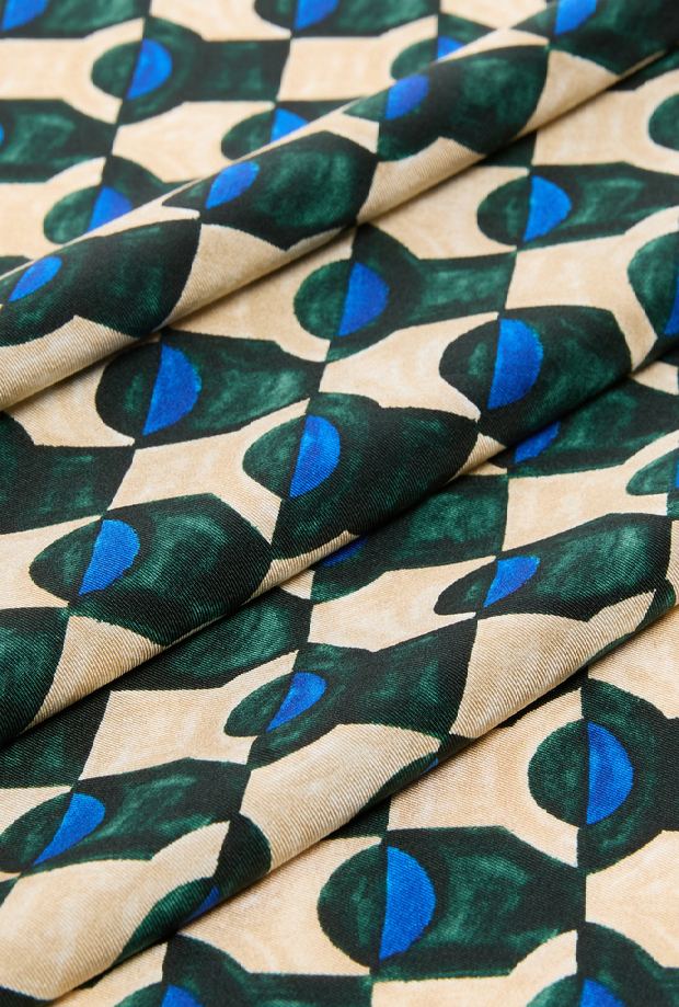 Foulard in seta donna verde scuro 