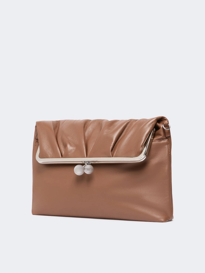 Borsa Pasticcino a busta donna cuoio 