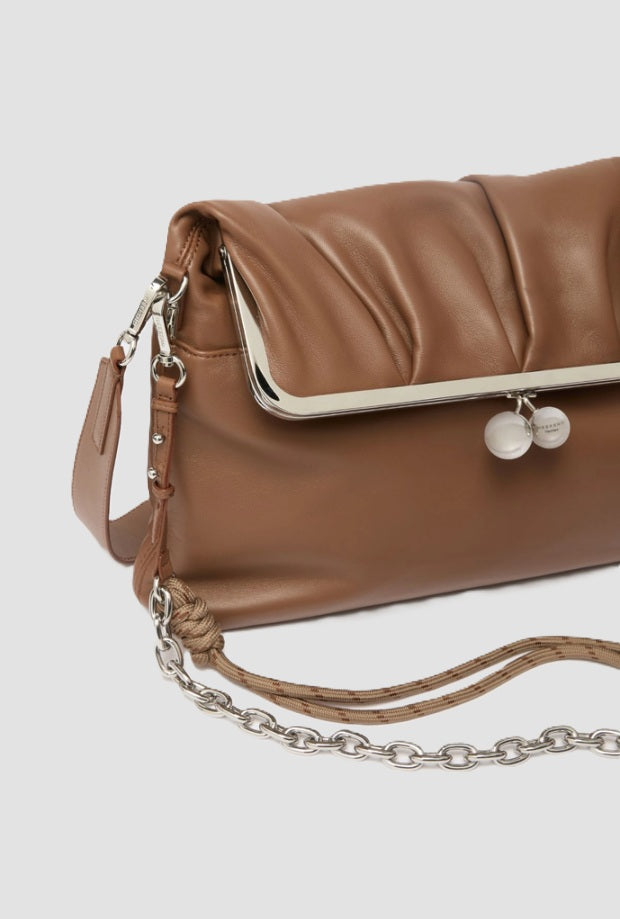 Borsa Pasticcino a busta donna cuoio 