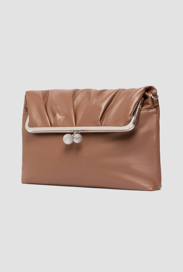 Borsa Pasticcino a busta donna cuoio 