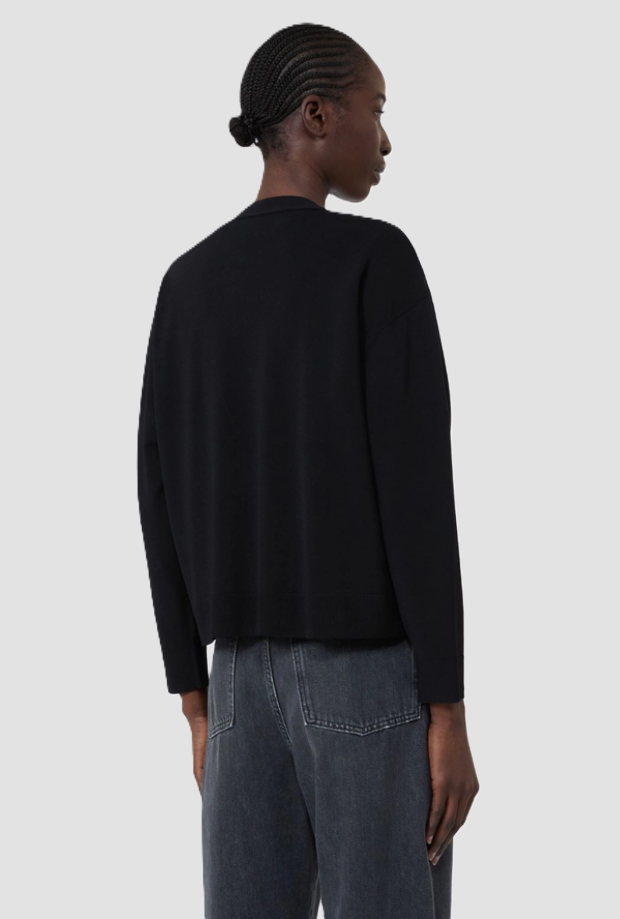 Cardigan a V donna nero 