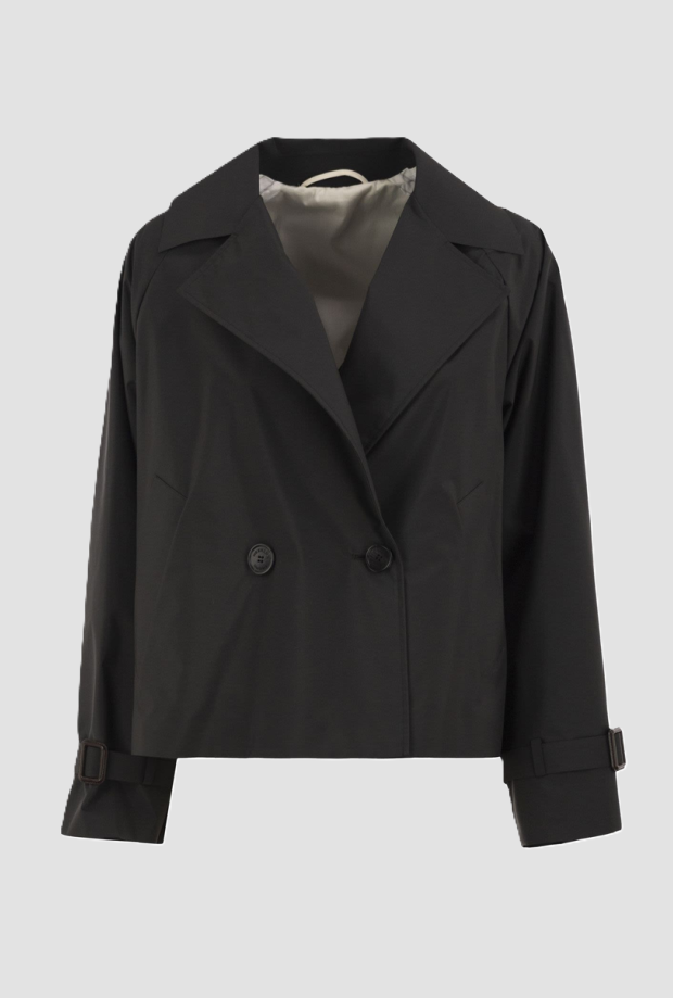Trench corto donna nero 