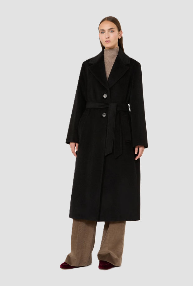 Cappotto monopetto donna nero 