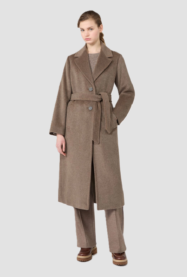 Cappotto monopetto donna marron glacé 