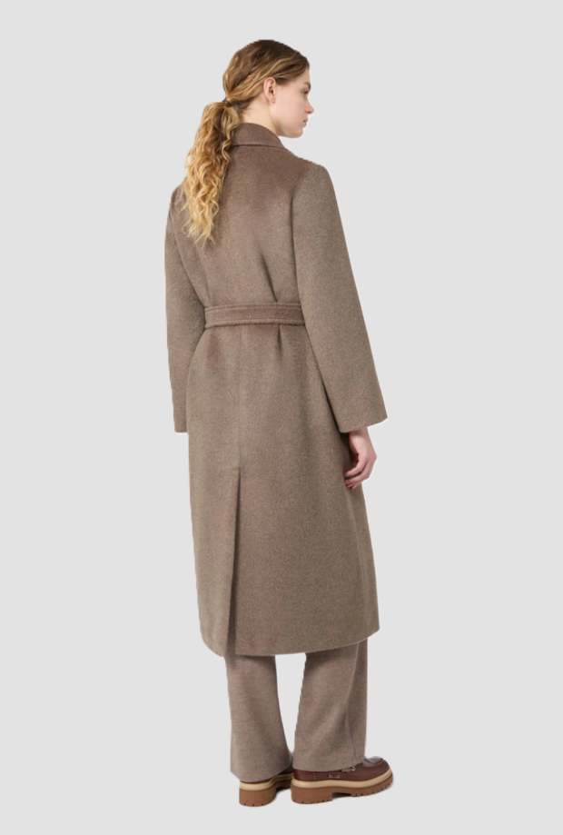 Cappotto monopetto donna marron glacé 