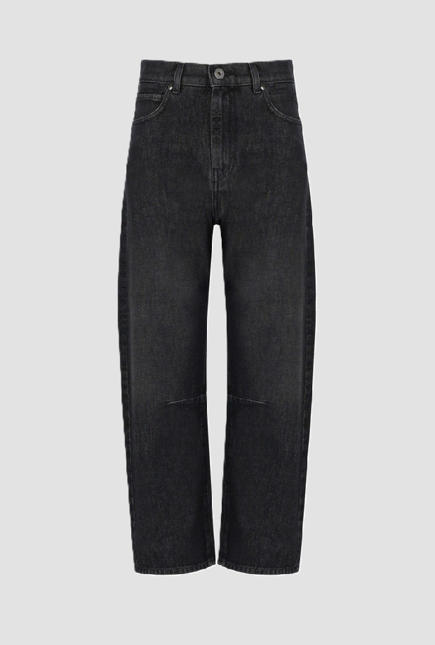 Jeans barrel leg donna nero 