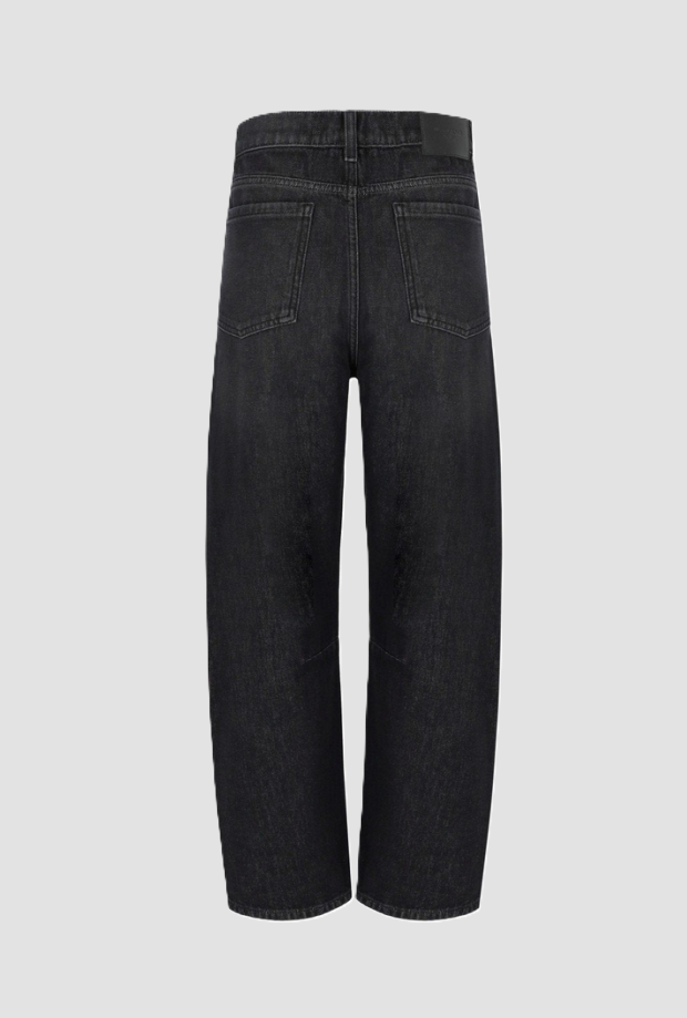 Jeans barrel leg donna nero 