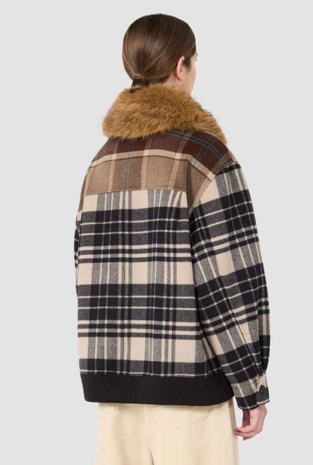 Bomber in drap donna marrone 