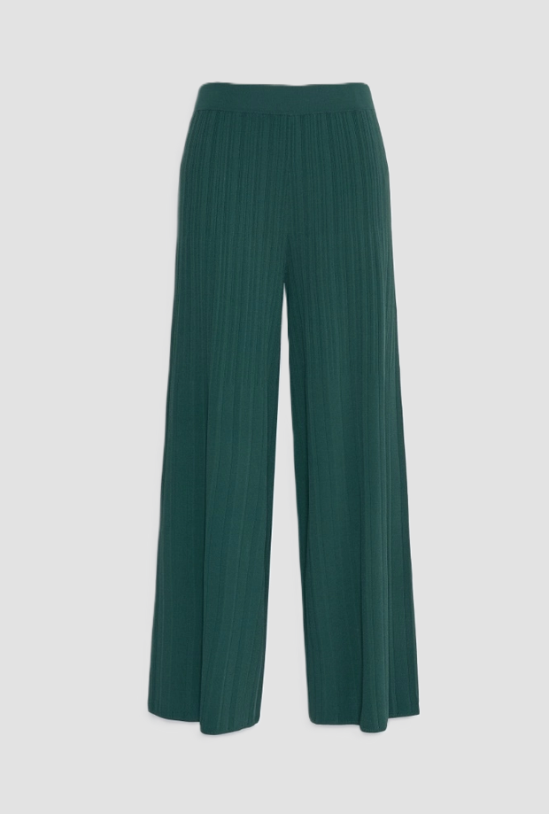 Pantalone plissé donna verde 