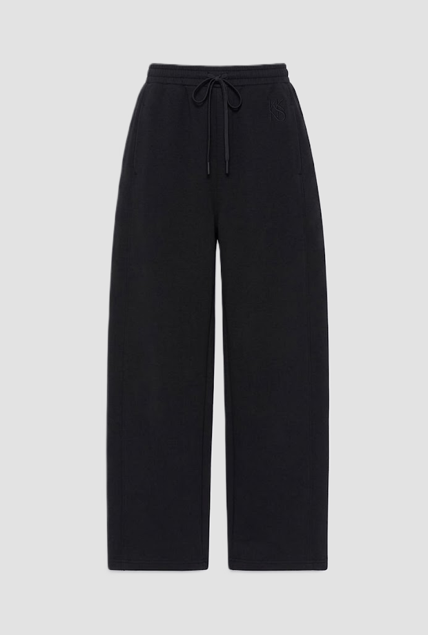 Pantalone barrel leg donna nero 