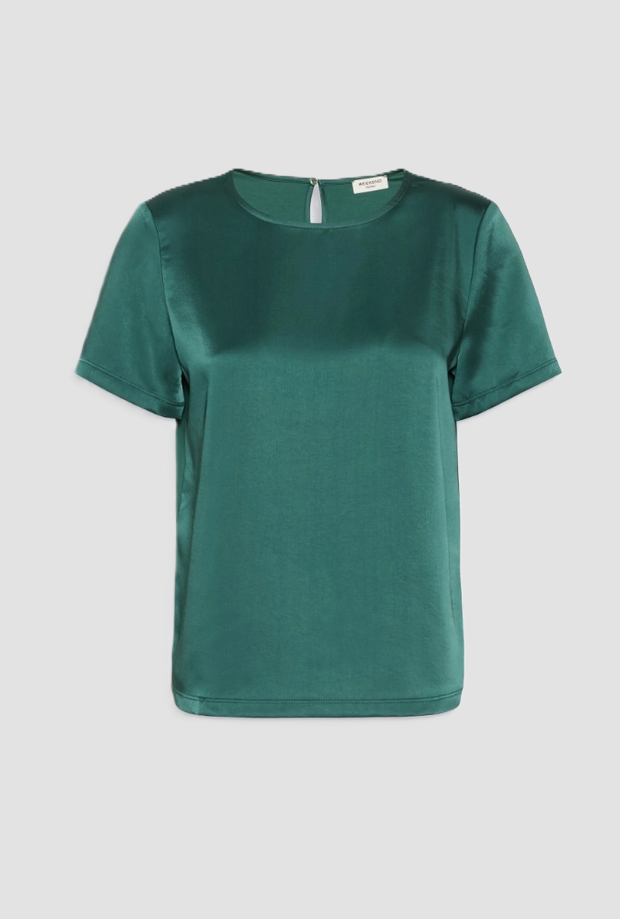 Blusa in raso donna verde 