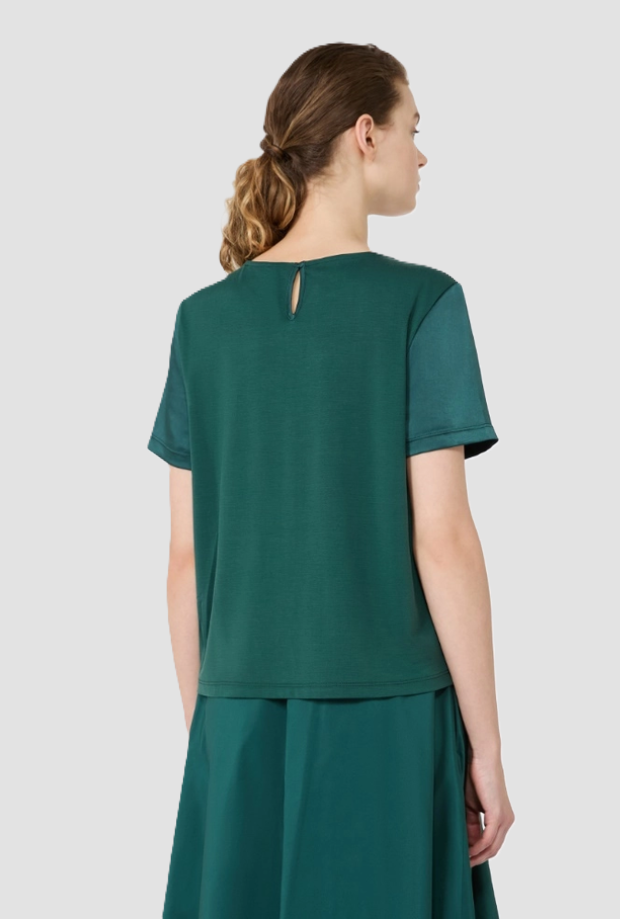 Blusa in raso donna verde 