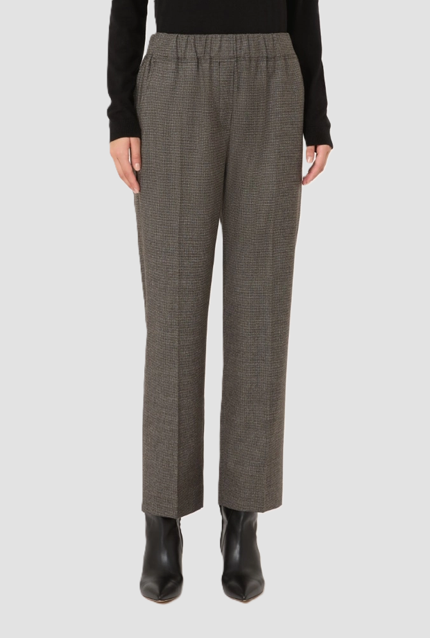 Pantalone in flanella di lana donna marron glacé 