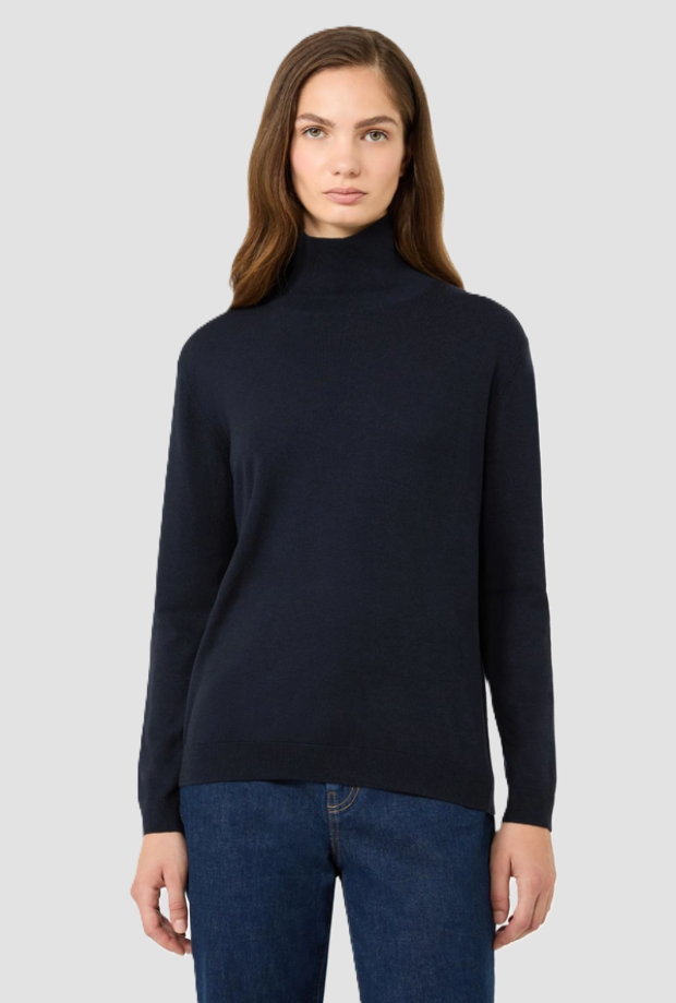 Dolcevita misto lana donna blu 