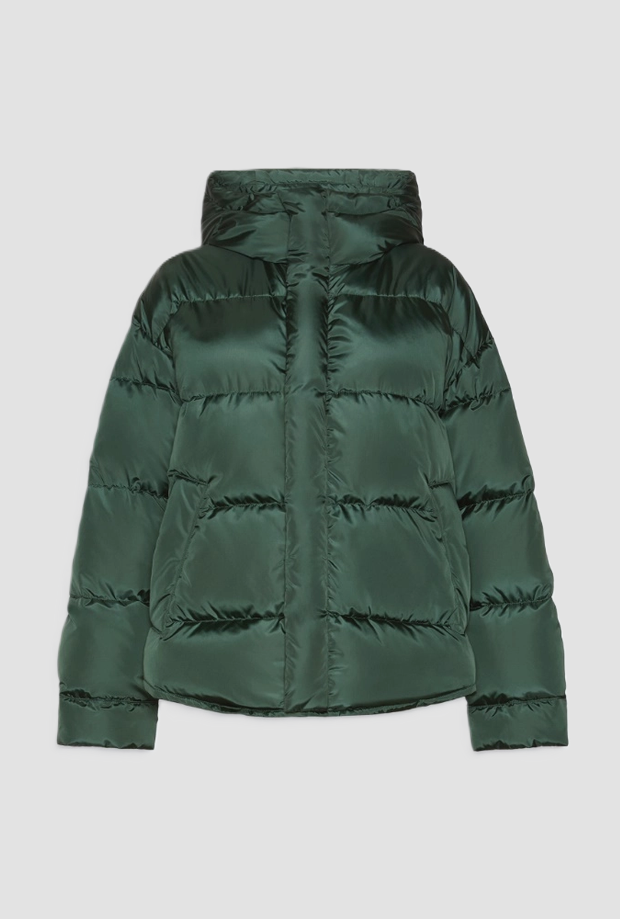 Piumino antigoccia donna verde scuro 