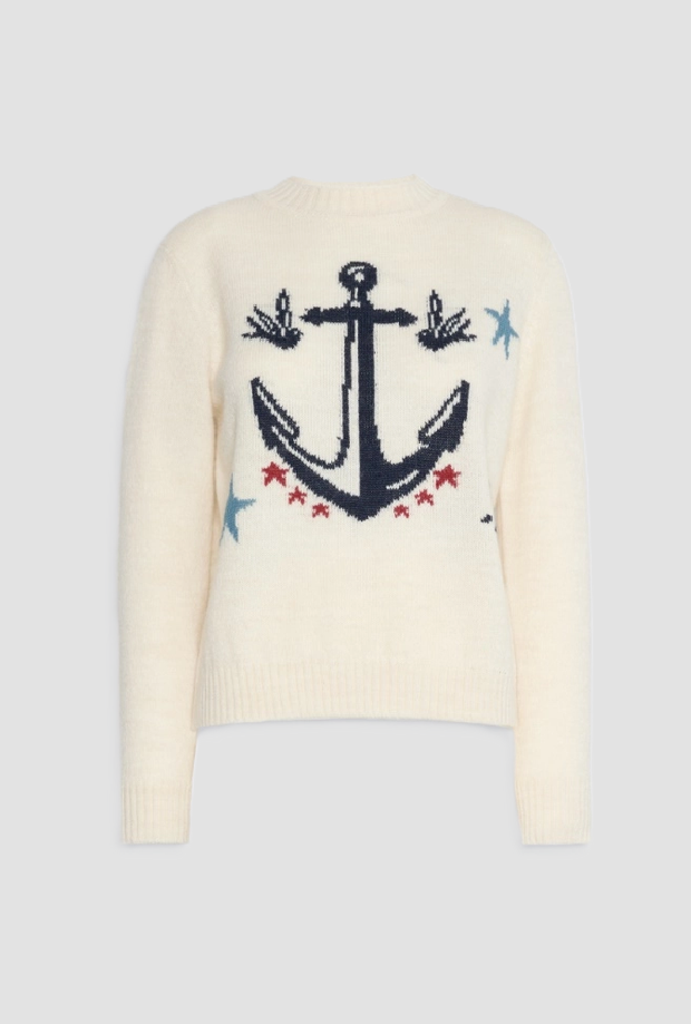 Maglia misto lana donna ghiaccio 