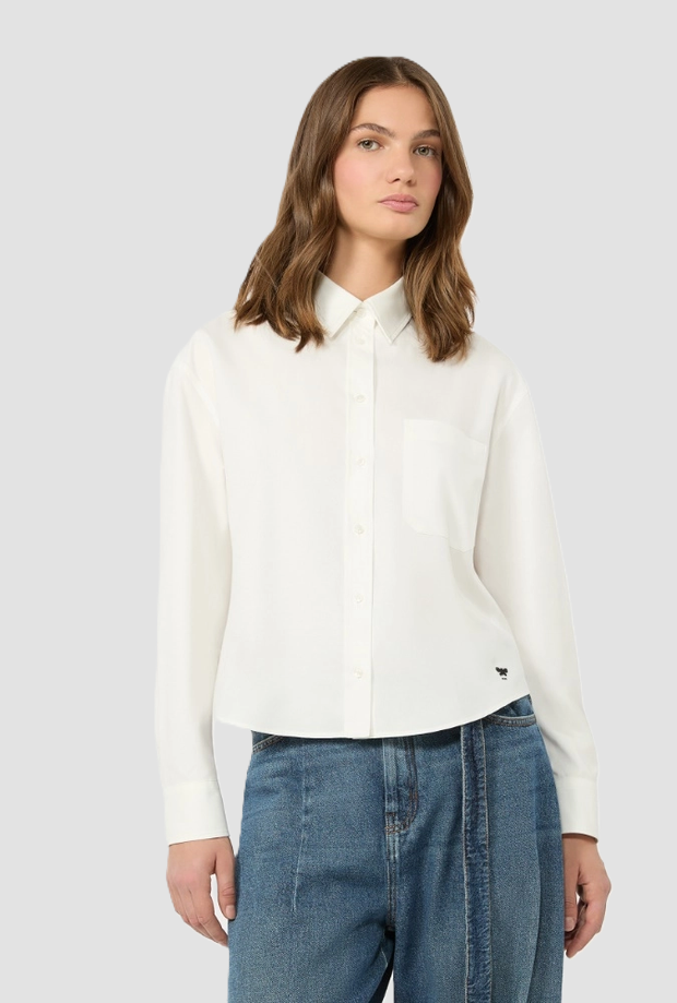 Camicia in Oxford donna bianco 