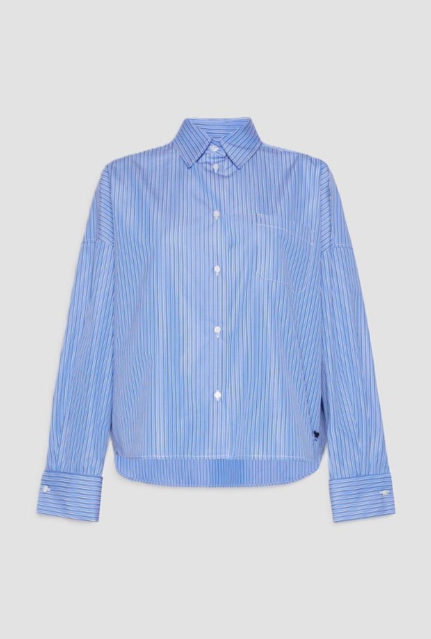 Camicia a righe donna bluette 