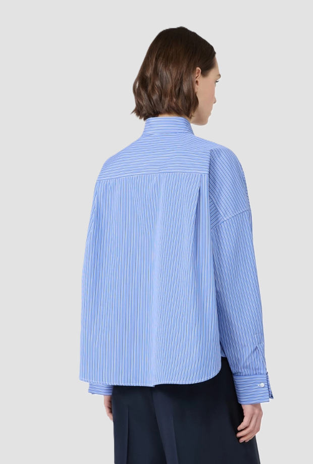 Camicia a righe donna bluette 