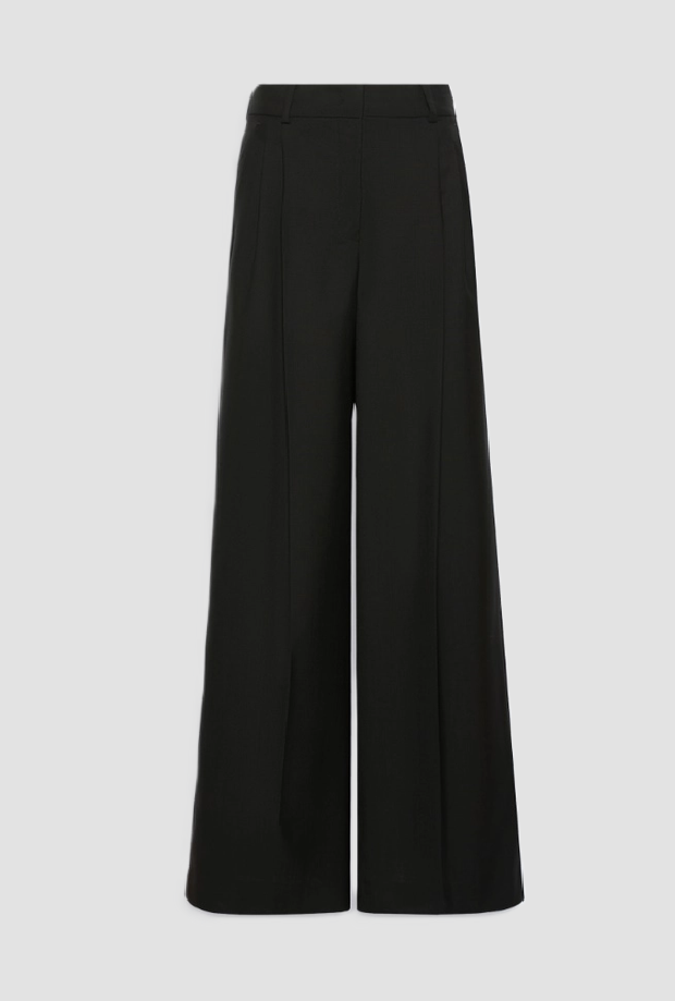 Pantalone wide leg donna nero 