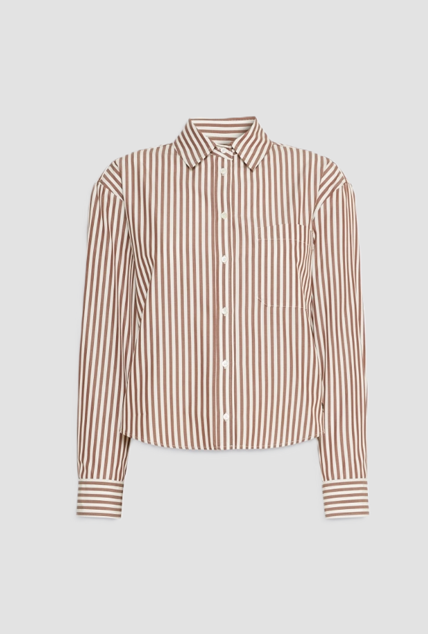 Camicia a righe donna terracotta 