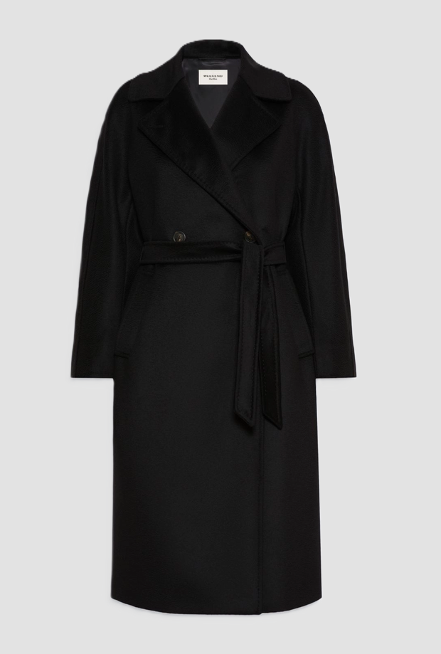 Cappotto doppiopetto donna nero 