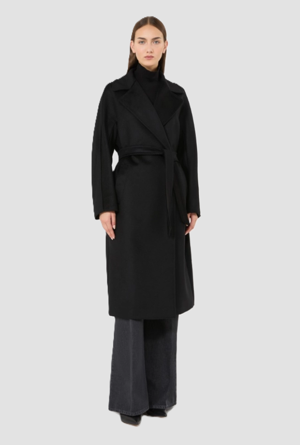Cappotto doppiopetto donna nero 