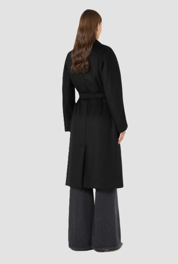 Cappotto doppiopetto donna nero 