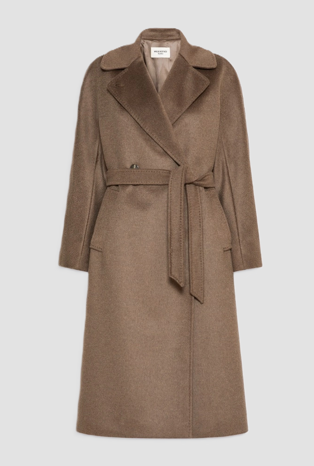Cappotto doppiopetto donna marron glacé 