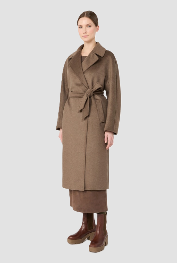Cappotto doppiopetto donna marron glacé 