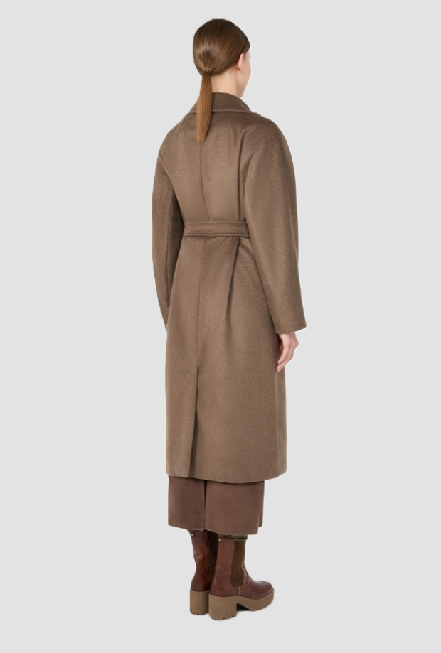 Cappotto doppiopetto donna marron glacé 
