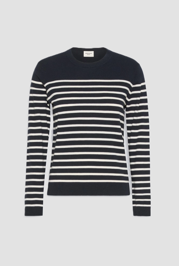 Maglia in filato di lana donna blu 