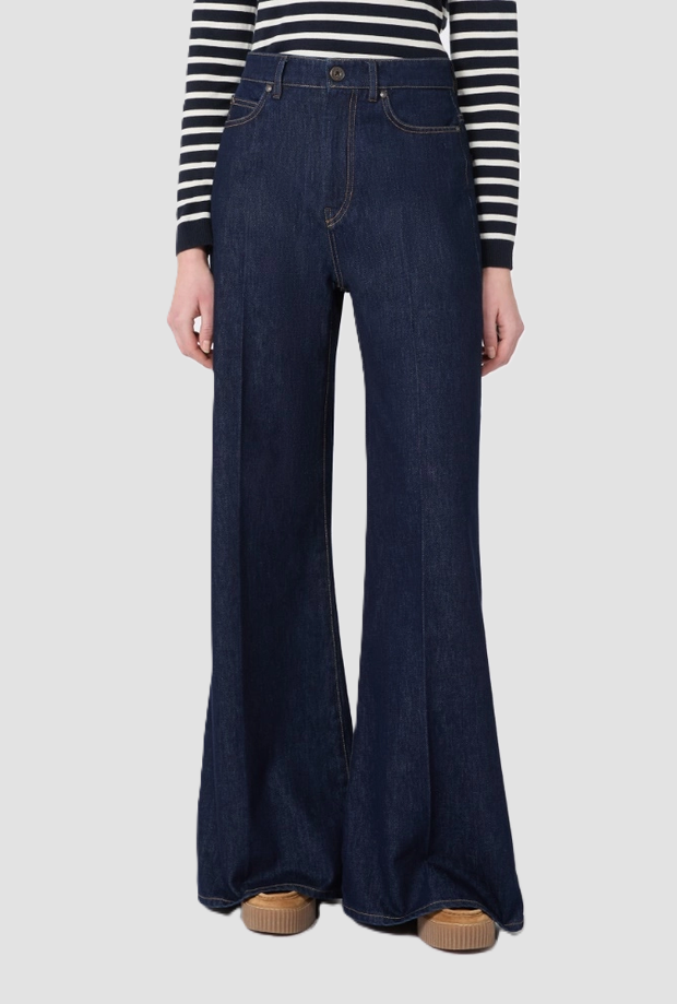 Jeans a palazzo donna blu denim 