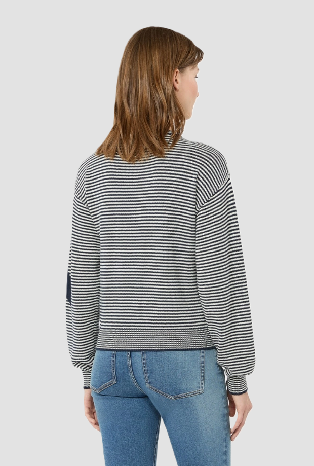 Cardigan a righe donna blu 