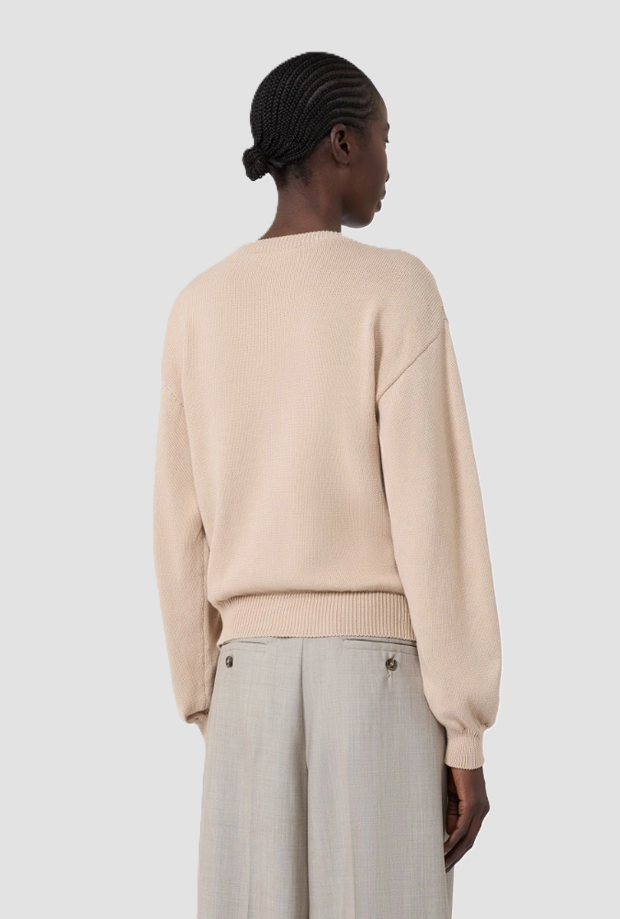 Cardigan in filato donna sabbia 