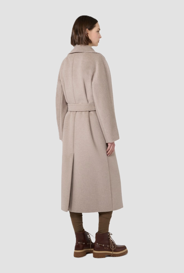Cappotto a vestaglia donna sabbia 
