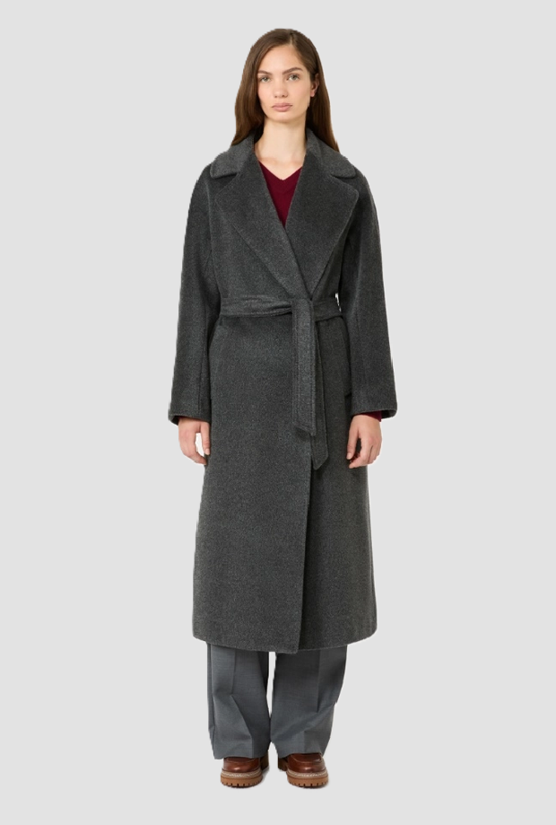 Cappotto a vestaglia donna antracite 